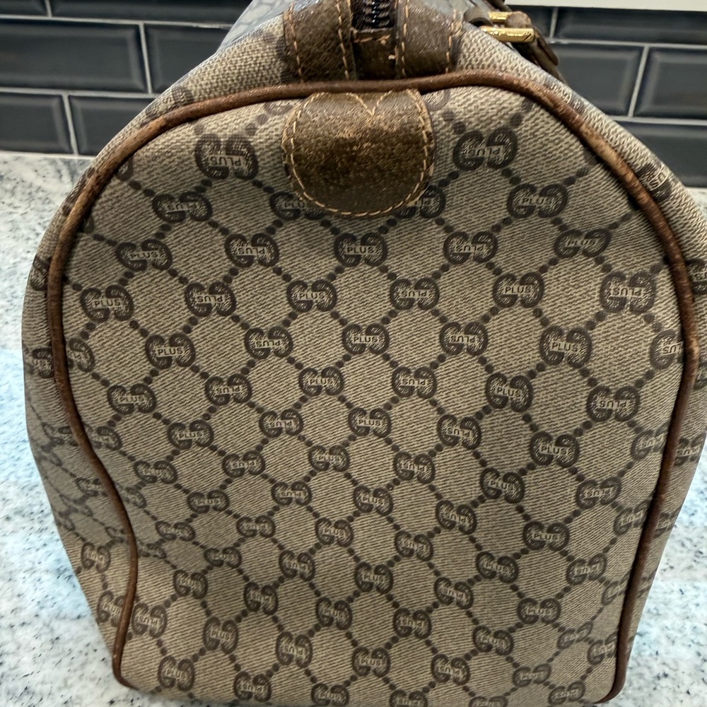 Gucci Plus Vintage Brown Monogram Travel Bag - Picture 4 of 16
